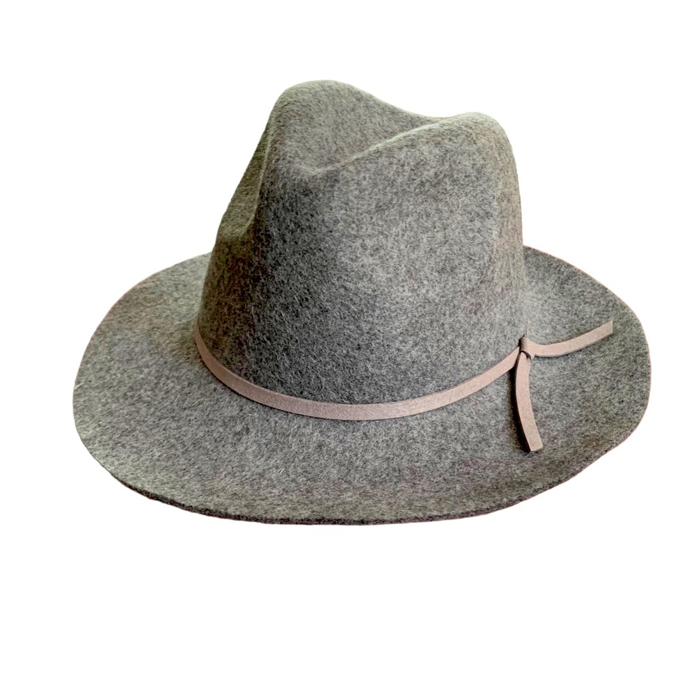 House of Harlow 1960 100% Wool Adjustable Gray Fedora Hat NWT